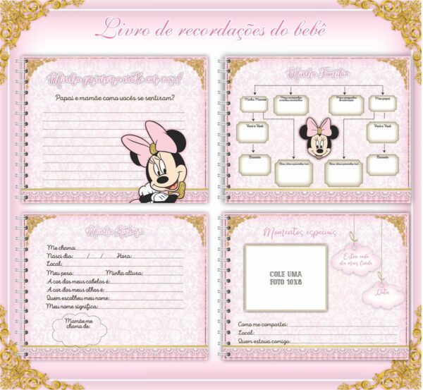 Livro do Bebê Minie Rosa - Arquivo Digital - Imagem 2