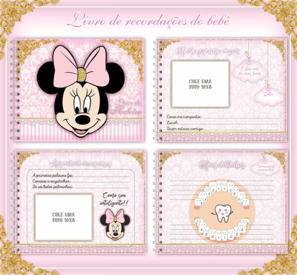 Livro do Bebê Minie Rosa - Arquivo Digital - Imagem 3