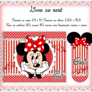 livro do bebe minie vermelha arquivo digital miolo digital