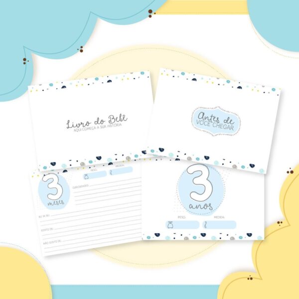 Livro do bebê Minimalista Menino - Arquivo Digital - Imagem 3