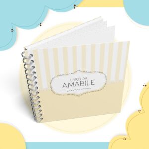 livro do bebe neutro amarelo arquivo digital anotacoes