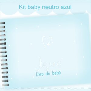 livro do bebe neutro azul menino arquivo digital papelaria