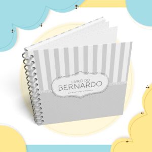 livro do bebe neutro cinza arquivo digital encadernacao digital