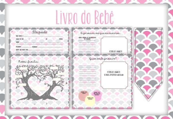 Livro do Bebê Neutro Menina - Arquivo Digital - Imagem 2