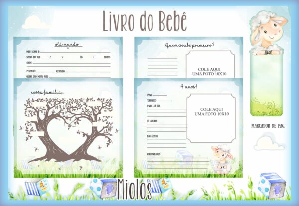 Livro do Bebê Ovelha Menino - Arquivo Digital - Imagem 2