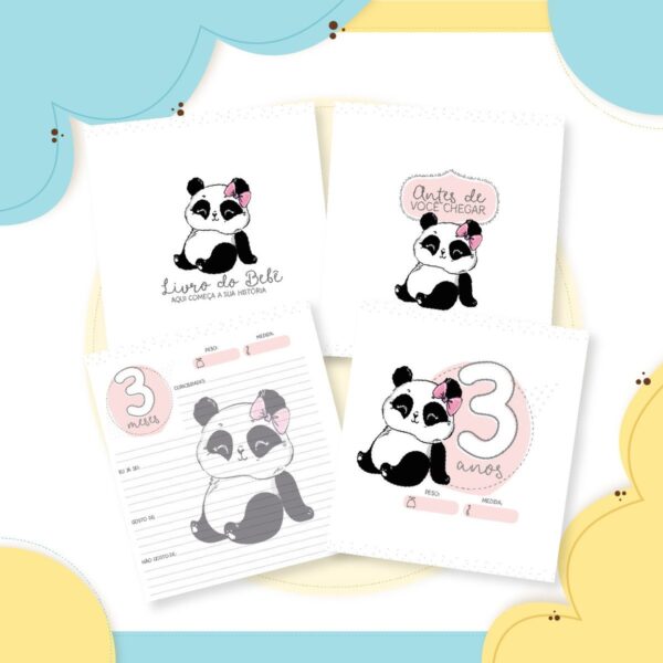 Livro do Bebê Panda Menina - Arquivo Digital - Imagem 3