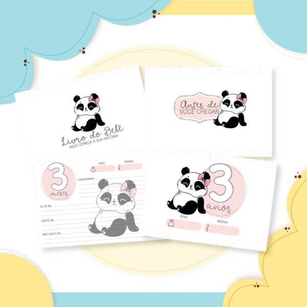 Livro do Bebê Panda Menina - Arquivo Digital - Imagem 4