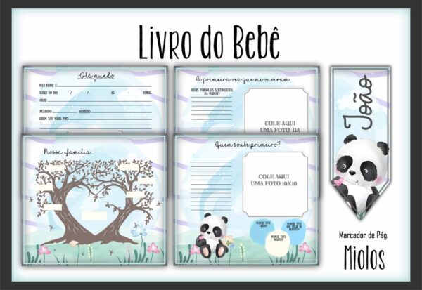 Livro do Bebê Pandinha Aquarela - Arquivo Digital - Imagem 2