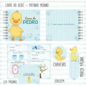 livro do bebe patinho arquivo digital personalizacao