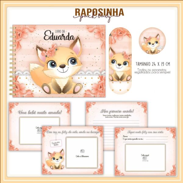 Livro do Bebê Raposinha Menina - Arquivo Digital