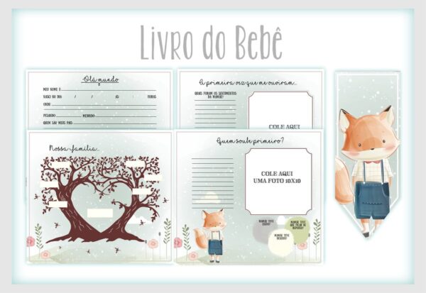 Livro do Bebê Raposinho Menino - Arquivo Digital - Imagem 2