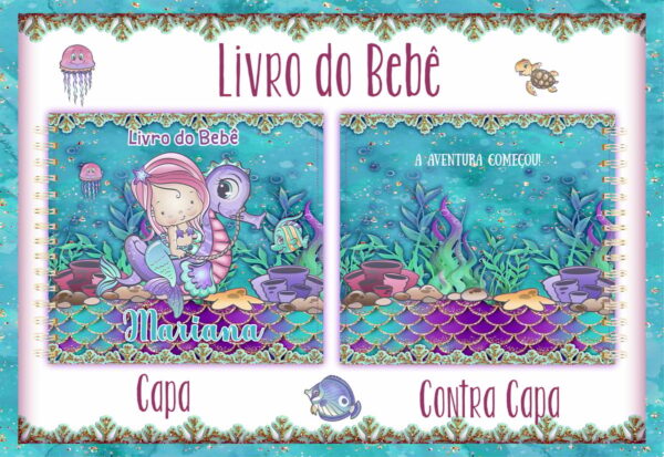 Livro do Bebê Sereia Cute - Arquivo Digital