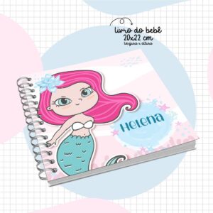 livro do bebe sereia arquivo digital encadernacao