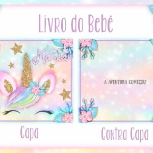 livro do bebe unicornio glitter arquivo digital arquivo digital
