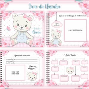 livro do bebe ursinha arquivo digital scrapbook