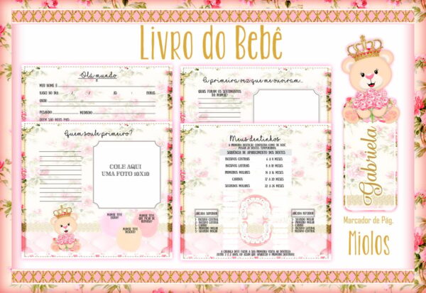 Livro do Bebê Ursinha Princesa I - Arquivo Digital - Imagem 2