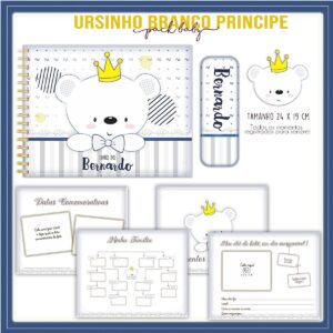 livro do bebe ursinho branco arquivo digital papel e cia