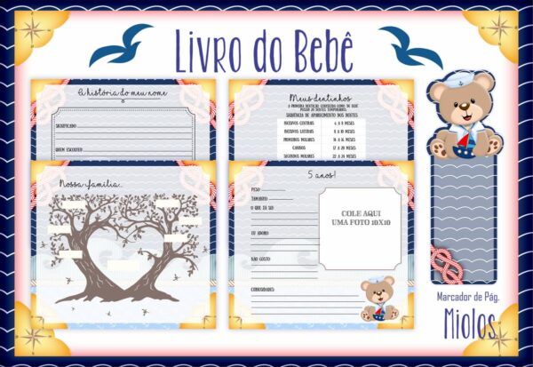 Livro do Bebê Ursinho Marinheiro - Arquivo Digital - Imagem 2