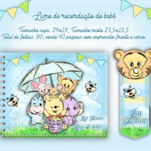 livro do bebe ursinho pooh arquivo digital lembrancas 1