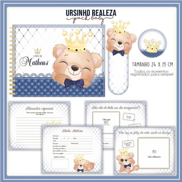 Livro do Bebê Ursinho Realeza - Arquivo Digital