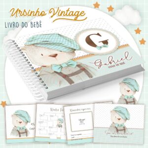 livro do bebe ursinho vintage i arquivo digital infantil