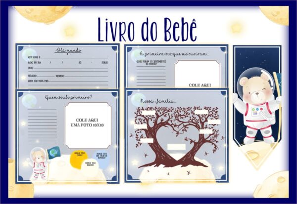 Livro do Bebê Urso Astronauta - Arquivo Digital - Imagem 2