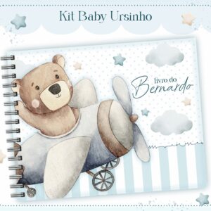 livro do bebe urso baby menino arquivo digital encadernacao