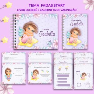 livro e caderneta fadinha arquivo digital anotacoes