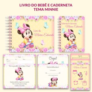 livro e caderneta minnie baby arquivo digital caderneta saude