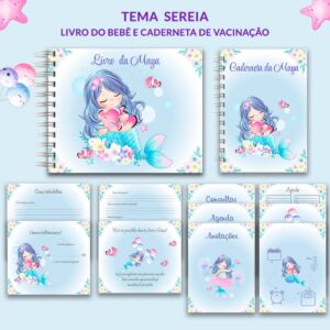 livro e caderneta sereia baby arquivo digital caderneta sereia