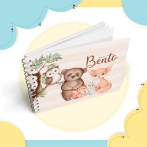 livro mesversario animais menino arquivo digital papel e scrapbook