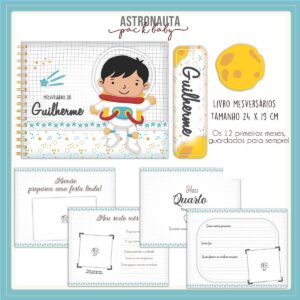 livro mesversario astronauta arquivo digital encadernacao