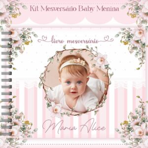 Livro Mesversário Baby Menina - Arquivo Digital