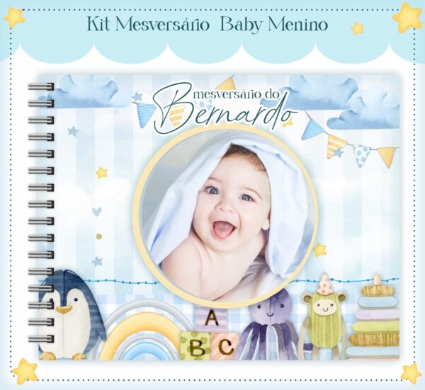 Livro Mesversário Baby Menino - Arquivo Digital