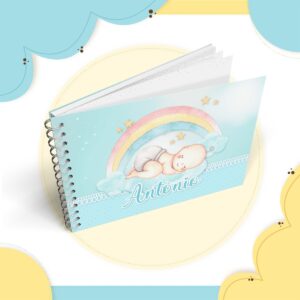 Livro Mêsversário Bebê Arco Irís Menino - Arquivo Digital