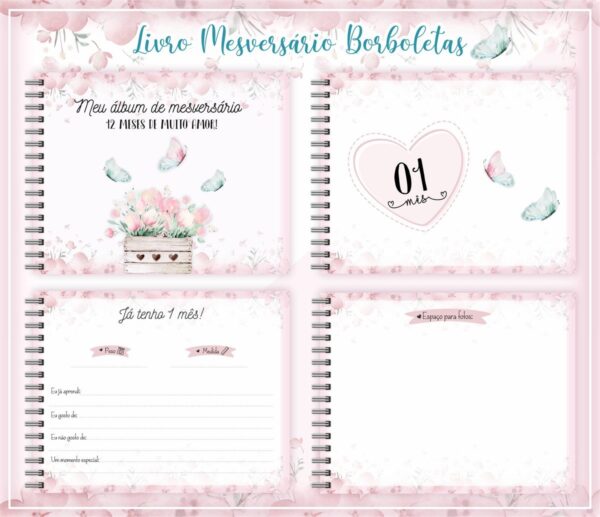 Livro Mesversário Borboletas - Arquivo Digital