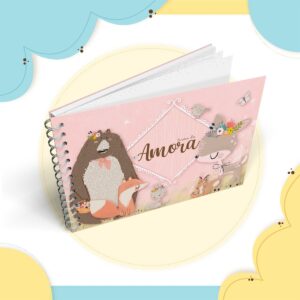 livro mesversario bosque menina arquivo digital papelaria personalizada