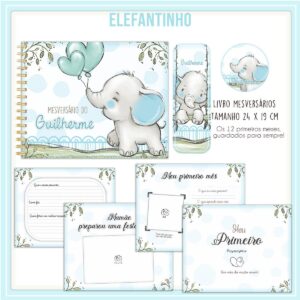 livro mesversario elefantinho arquivo digital papelaria digital