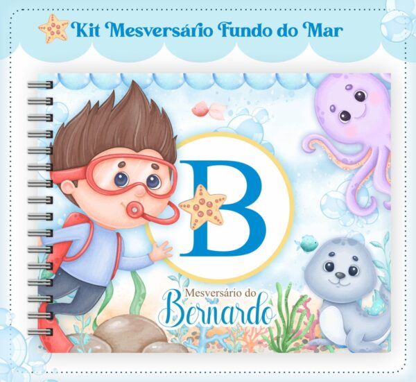 Livro Mesversário Fundo do Mar Menino - Arquivo Digital