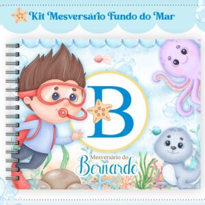 livro mesversario fundo do mar menino arquivo digital bebe