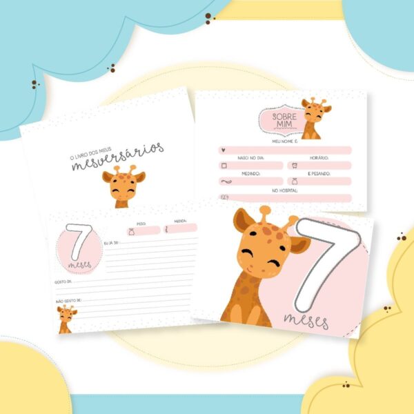 Livro Mêsversário Girafinha - Arquivo Digital - Imagem 2