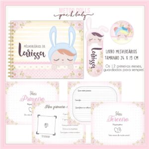 livro mesversario metoodoll arquivo digital registro informacoes do bebe