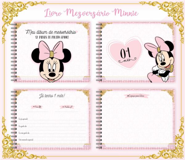 Livro Mesversário Minnie Rosa - Arquivo Digital - Imagem 2