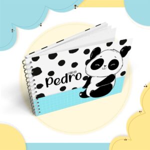 livro mesversario panda menino arquivo digital papelaria