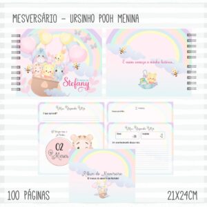 livro mesversario pooh menina arquivo digital miolo