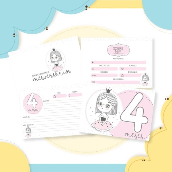 Livro Mêsversário Princesa - Arquivo Digital - Imagem 2