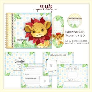 livro mesversario rei leao arquivo digital papelaria