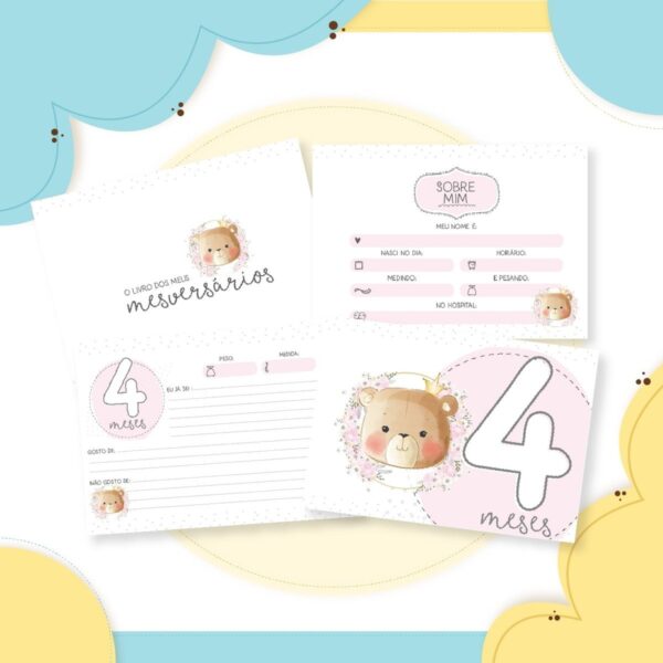 Livro Mêsversário Ursinha Princesa - Arquivo Digital - Imagem 2