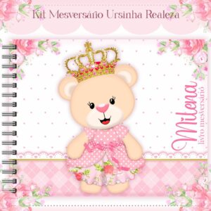 livro mesversario ursinha realeza arquivo digital encadernacao digital