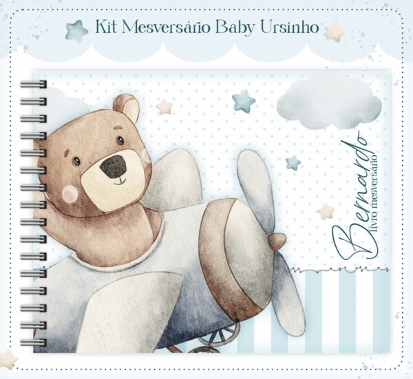 Livro Mesversário Ursinho Menino - Arquivo Digital